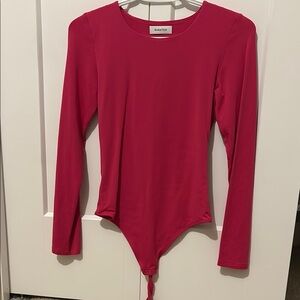 Saison Red Long Sleeve Bodysuit